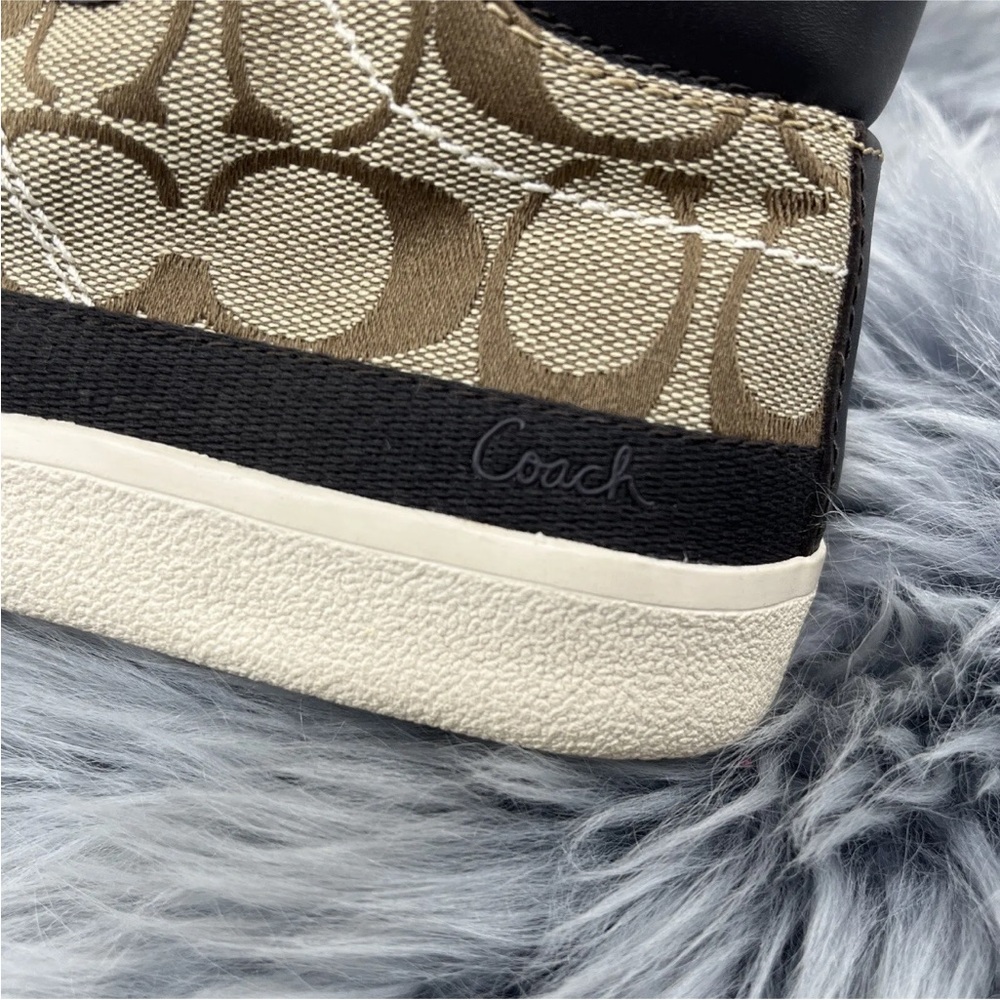 NWOT Vintage Y2K Coach Hightop Ellis signature sneakers womens size 7 shoes. - Picture 8 of 11